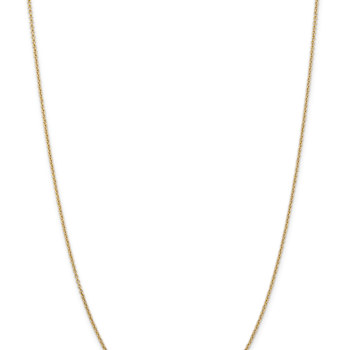 14k Yellow Gold 1.6mm Solid Round Open Link Cable 30 Inch Chain