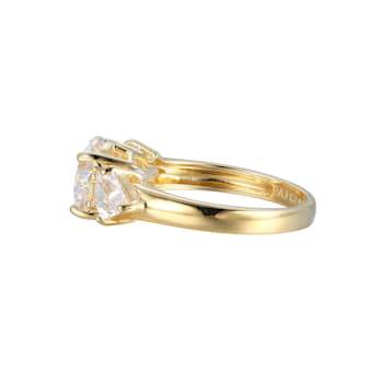 White Cubic Zirconia 18k Yellow Gold Over Sterling Silver April
Birthstone Ring 5.32ctw