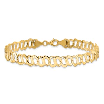 14K Yellow Gold Polished Fancy Link Bracelet
