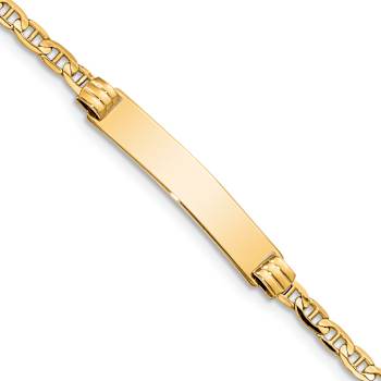 10k Yellow Gold Children's Mariner Link ID Bracelet