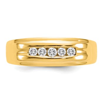 14K Yellow Gold Lab Grown Diamond SI1/SI2, G H I, Men's Ring