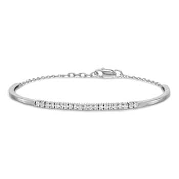 14K White Gold Lab Grown Diamond VS/SI GH, Bangle Bracelet