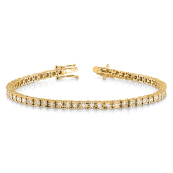 14k Yellow Gold Illusion Setting Diamond Bracelet