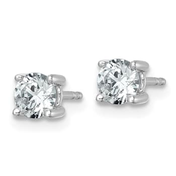 14K White Gold Lab Grown Diamond 1 1/4ctw VS/SI GH 4 Prong Earrings