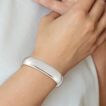 Sterling Silver 14mm Cuff Bracelet