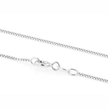 Delicate Box Chain Necklace In Sterling Silver