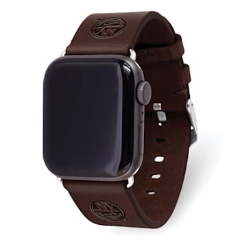 Gametime NHL New York Islanders Brown Leather Apple Watch Band (38/40mm
S/M). Watch not included.