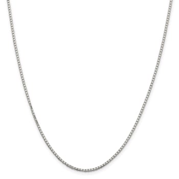 Sterling Silver 1.7mm 8 Sided Diamond-cut Box Chain Necklace