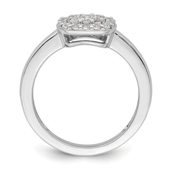 Rhodium Over 14K White Gold Lab Grown Diamond SI1/SI2, G H I, Squared
Halo Ring