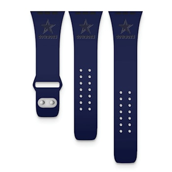Gametime Dallas Cowboys Navy Debossed Silicone Apple Watch Band (38/40mm
M/L). Watch not included.