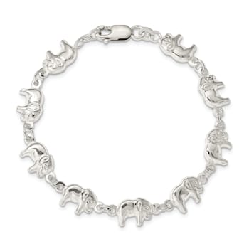 Sterling Silver Elephant Bracelet