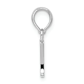 Sterling Silver Polished Block Initial -Y- Pendant