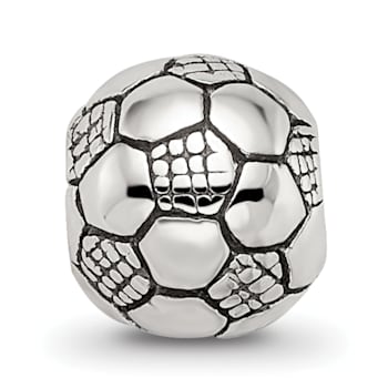 Sterling Silver Soccer Ball Bead