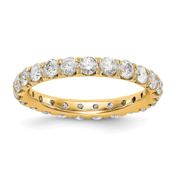14K Yellow Gold Lab Grown Diamond SI+, H+, Eternity Band