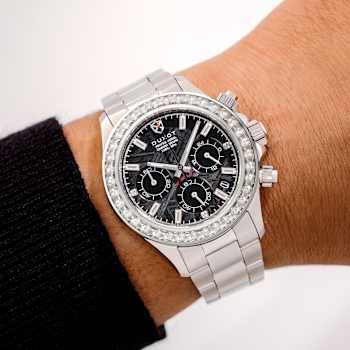 Duxot Accelero Meteorite Chronograph Black Dial White Stainless Steel
Band Limited Edition Watch