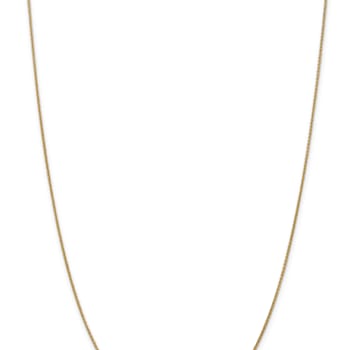 18K Yellow Gold 1.15mm Solid Diamond-Cut Cable 18 Inch Chain