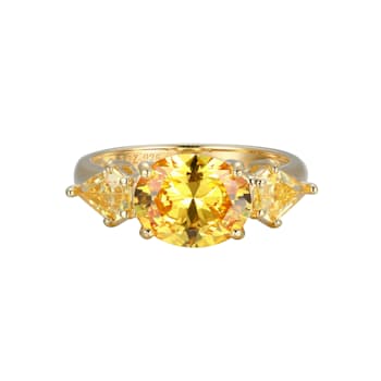 Yellow Cubic Zirconia 18k Yellow Gold Over Sterling Silver November
Birthstone Ring 5.49ctw