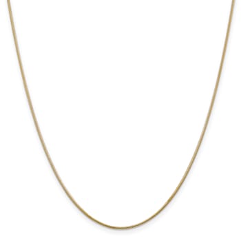 14K Yellow Gold 1.1mm Round Snake Chain Necklace