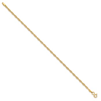 14k Yellow Gold 2.35mm Mariners Link Bracelet