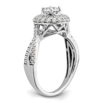 Rhodium Over 14K White Gold Eternal Promise Lab Grown Diamond Halo
Complete Ring 1.008ctw