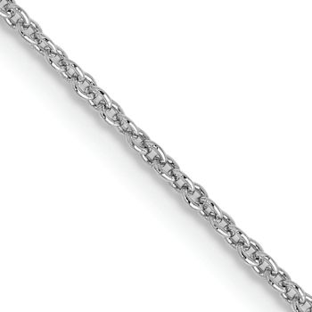 Rhodium Over 14k White Gold 1.2mm Solid Cable 14 Inch Chain