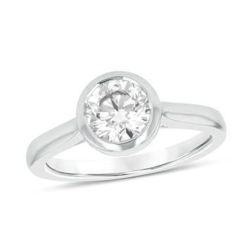 1.00ct Lab Grown Diamond Bezel Set Ring in 14k White Gold