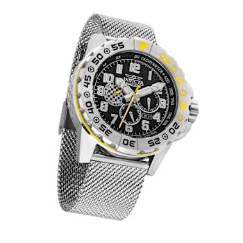 Invicta Racing 48mm Gunmetal Dial Yellow Accented Bezel Stainless Steel
Quartz Watch