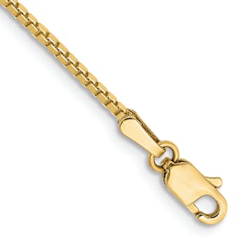 10k Yellow Gold Box Link Anklet