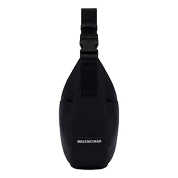 Balenciaga Nasa Logo Sling Shoulder Crossbody Bag Black Recycled Nylon