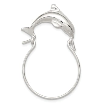 Sterling Silver Dolphin Charm Holder