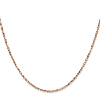 14k Rose Gold 1.40mm Wheat Chain 24"