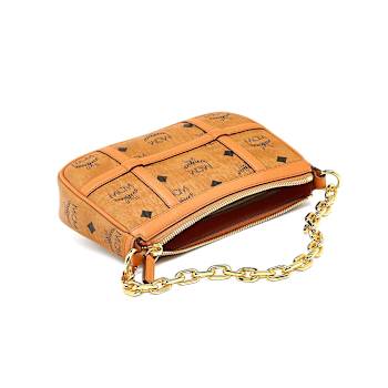 MCM Mini Aren in Cognac Shoulder Handbag