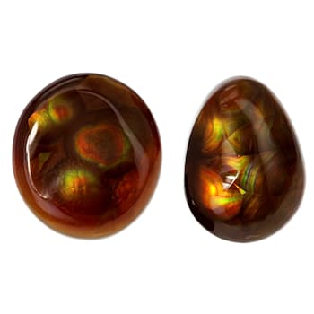 Fire Agate Mixed Shape Cabochon 23.38tw Set of 2