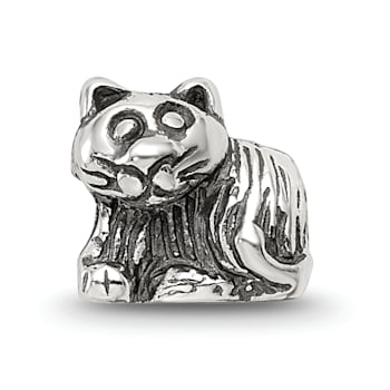 Sterling Silver Kitten Bead