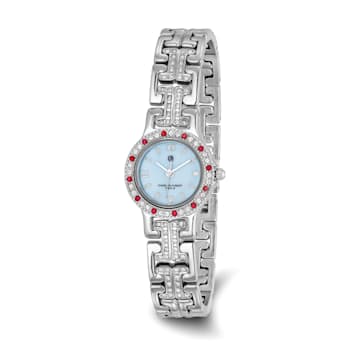 Charles Hubert Light Blue MOP Dial with 4 Changeable Bezels Watch