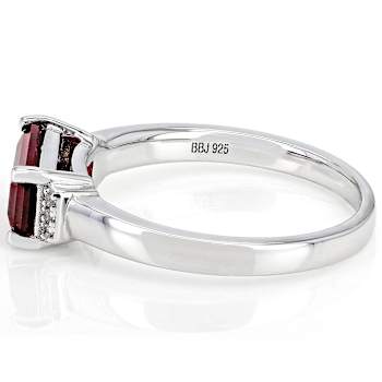 Lab-Created Ruby East-West Band Ring In Sterling Silver