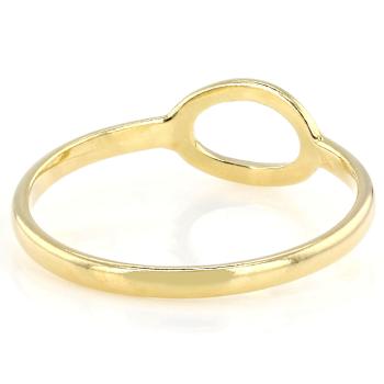 Oval Open Band Ring In 18K Gold Over Sterling Silver