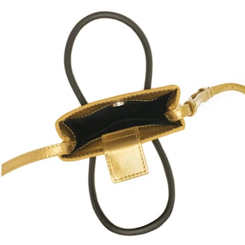 Balenciaga Gold Calfskin Leather Shopper Crossbody Bag