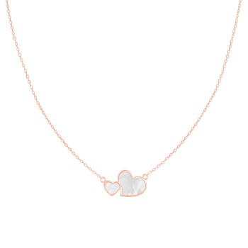 Mother of Pearl Rhodium Over Sterling Silver Necklace