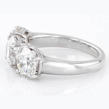 Lab-Grown Diamond Three-Stone Ring In 14K White Gold 5.00ctw