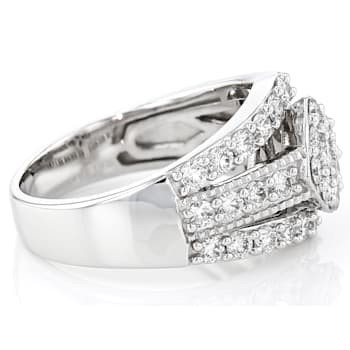 White Lab-Grown Diamond 14K White Gold Ring 1.31ctw
