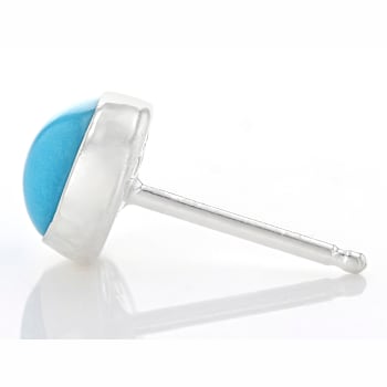 Turquoise Sterling Silver Stud Earring Set Of Two Pairs 5mm And 6mm