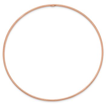 10k Rose Gold 1.5mm Polished Slip-on Bangle Bracelet