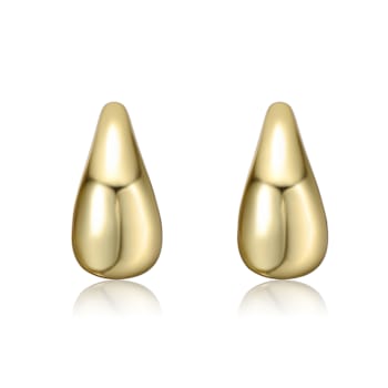 Gleaming Mini Huggie Earrings In 14K Gold Over Brass