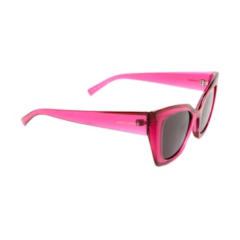 Saint Laurent Pink Cat Eye Frame / Black Lenses Sunglasses