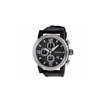 Nixon "The Ride" Men's Quartz Leather Black Band Watch