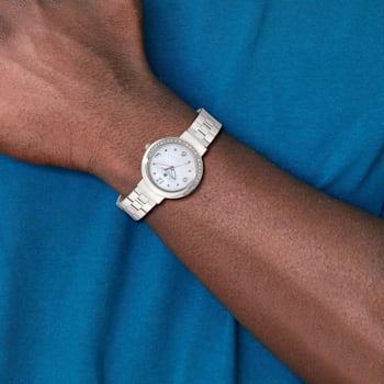 Charles Hubert Ladies Stainless Steel MOP Dial 38mm Watch