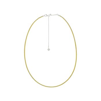 Textured Diamond-Cut Omega Chain Necklace In 18K Gold Over Sterling Silver