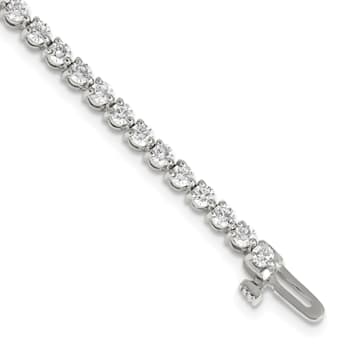 14K White Gold Lab Grown Diamond VS/SI GH, Tennis Bracelet