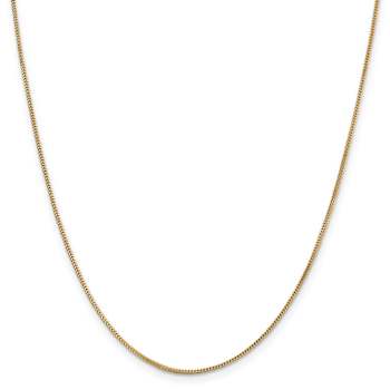 14k Yellow Gold 0.9mm Solid Franco 20 Inch Chain